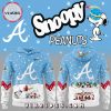 Atlanta Braves 75th Anniversary Peanuts Navy Hoodie, Jogger, Cap