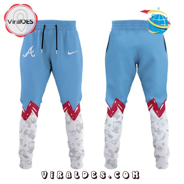 Atlanta Braves 2025 Peanuts & Snoopy Hoodie, Jogger, Cap