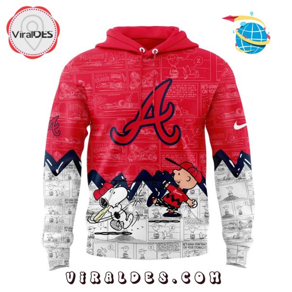 Atlanta Braves 75th Anniversary Peanuts Red Hoodie, Jogger, Cap