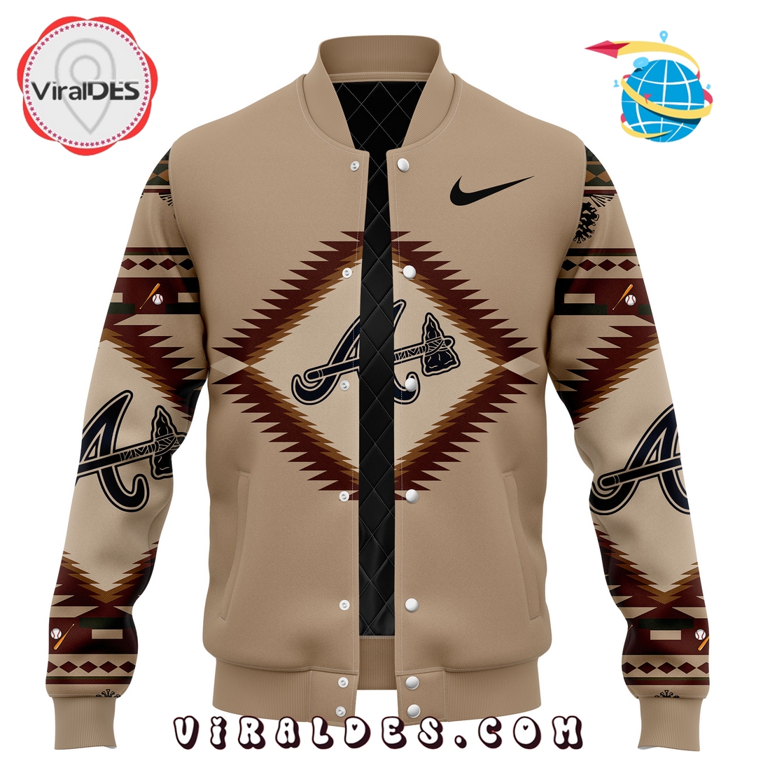 Atlanta Braves MLB Native American Heritage Baseball Jacket Atlanta Braves MLB Native American Heritage Baseball Jacket