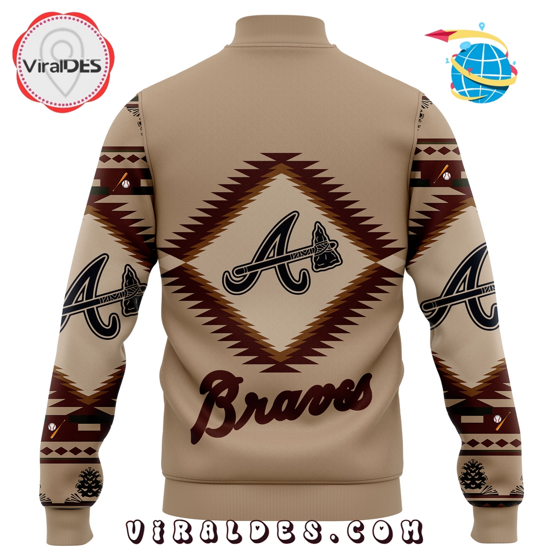 Atlanta Braves MLB Native American Heritage Baseball Jacket Atlanta Braves MLB Native American Heritage Baseball Jacket