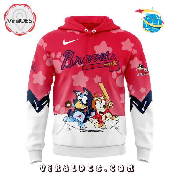 Atlanta Braves x Bluey and Bingo Red Hoodie, Jogger, Cap