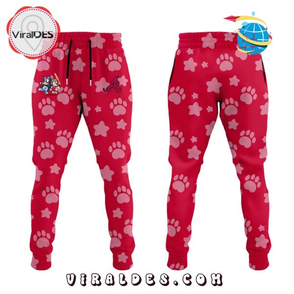 Atlanta Braves x Bluey and Bingo Red Hoodie, Jogger, Cap