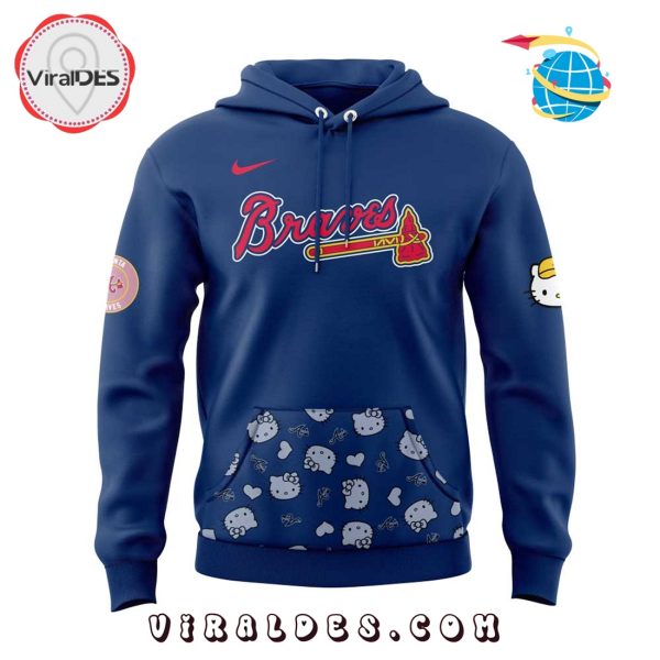 Atlanta Braves x Hello Kitty Night Game Blue Hoodie, Cap