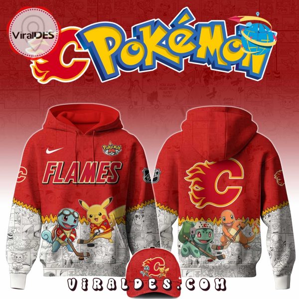 Calgary Flames NHL x Pokemon 2025 Hoodie, Pants