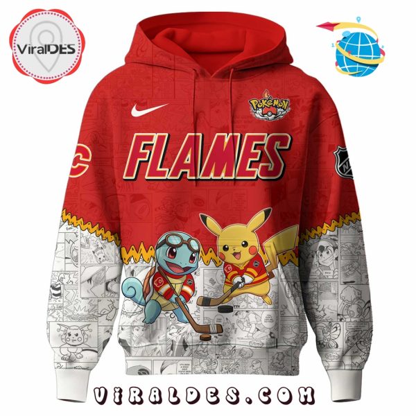 Calgary Flames NHL x Pokemon 2025 Hoodie, Pants