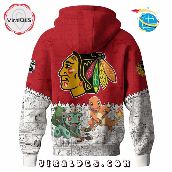Chicago Blackhawks NHL x Pokemon 2025 Hoodie, Pants