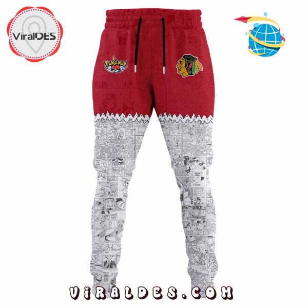 Chicago Blackhawks NHL x Pokemon 2025 Hoodie, Pants