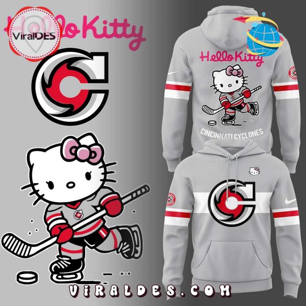 Cincinnati Cyclones x Hello Kitty Grey Hoodie