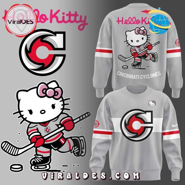 Cincinnati Cyclones x Hello Kitty Grey Hoodie