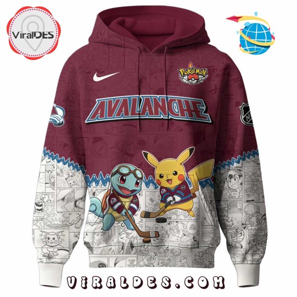 Colorado Avalanche NHL x Pokemon 2025 Hoodie, Pants