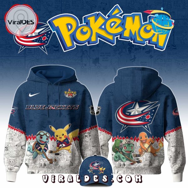 Columbus Blue Jackets NHL x Pokemon 2025 Hoodie, Pants