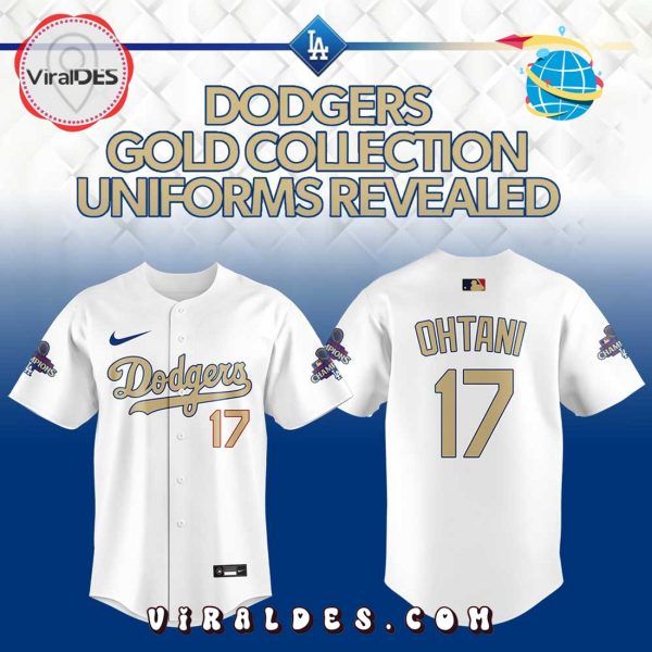 Dodgers Gold Collection Uniforms Shohei Ohtani Baseball Jersey