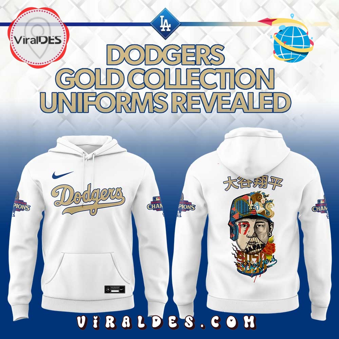 Dodgers Gold Collection Uniforms Shohei Ohtani Hoodie, Pants Dodgers Gold Collection Uniforms Shohei Ohtani Hoodie, Pants