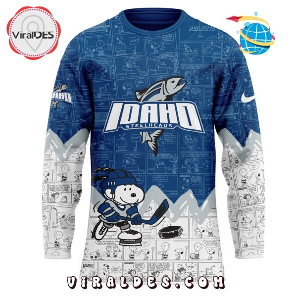 Idaho Steelheads Peanuts Night Anniversary Hockey Jersey