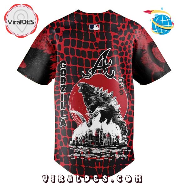 MLB Atlanta Braves x Godzilla Baseball Jersey