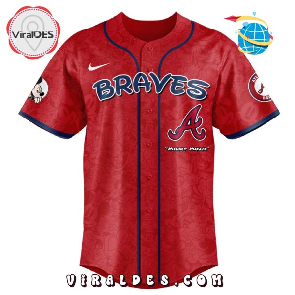 MLB Atlanta Braves x Mickey Mouse Baseball Jersey