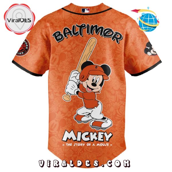 MLB Baltimore Orioles x Mickey Mouse Baseball Jersey