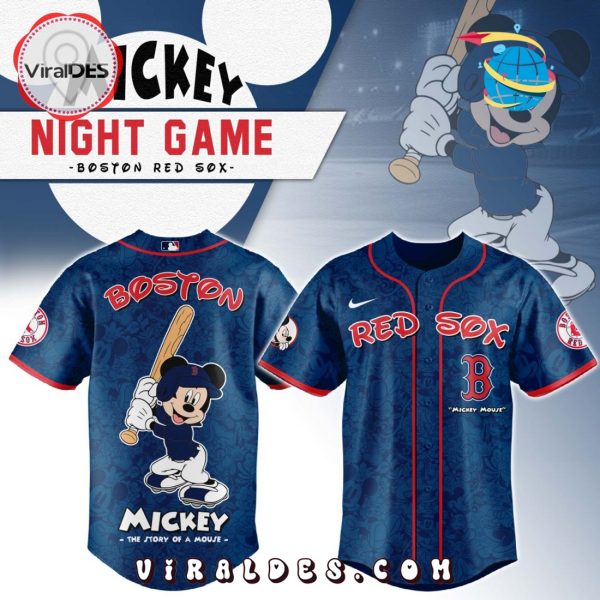 MLB Boston Red Sox x Mickey Mouse Baseball Jersey