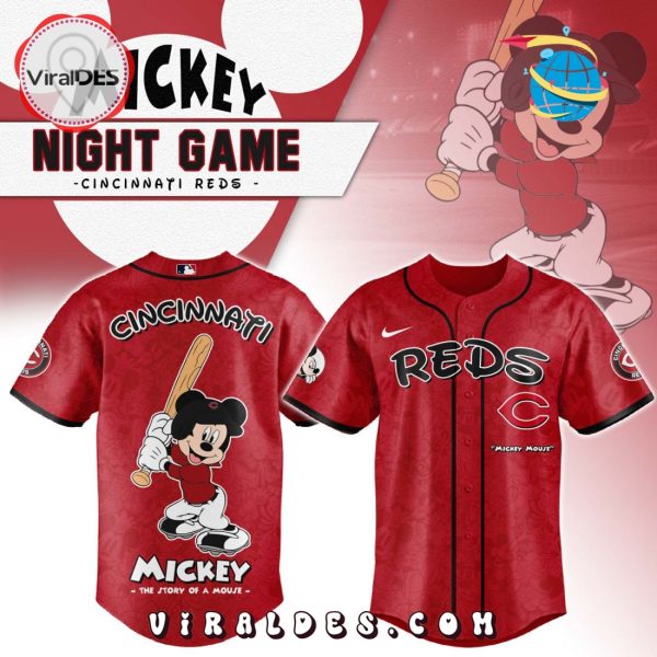 MLB Cincinnati Reds x Mickey Mouse Baseball Jersey