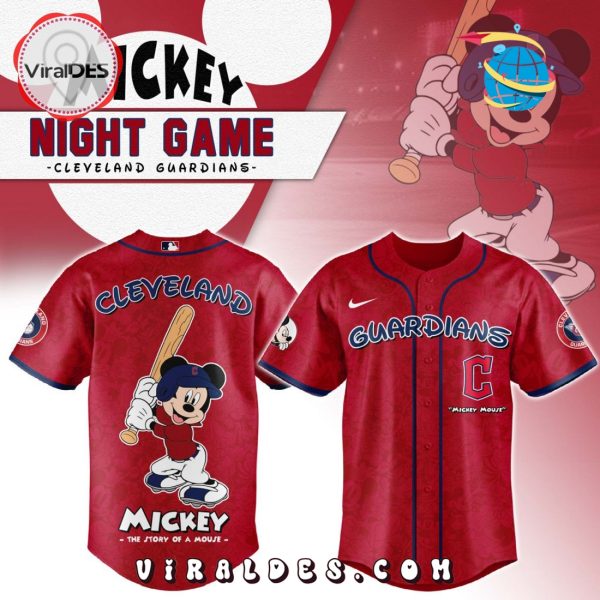 MLB Cleveland Guardians x Mickey Mouse Baseball Jersey