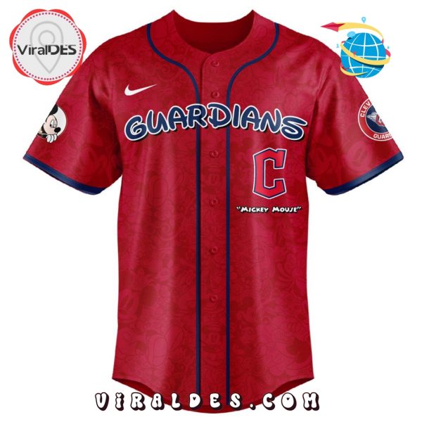 MLB Cleveland Guardians x Mickey Mouse Baseball Jersey
