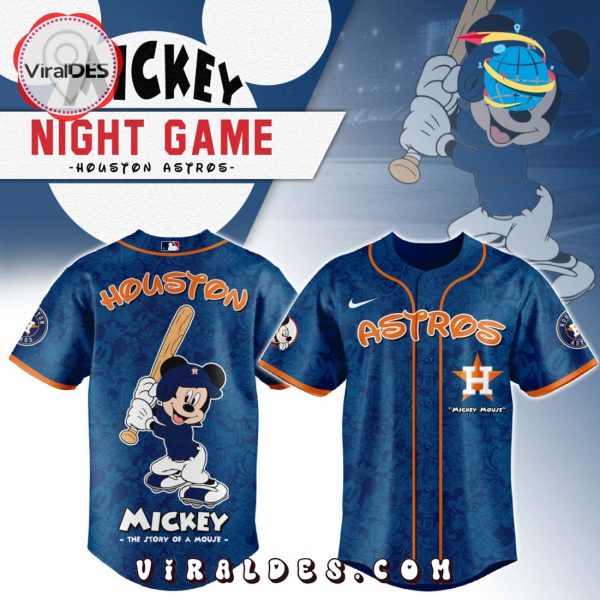 MLB Houston Astros x Mickey Mouse Baseball Jersey