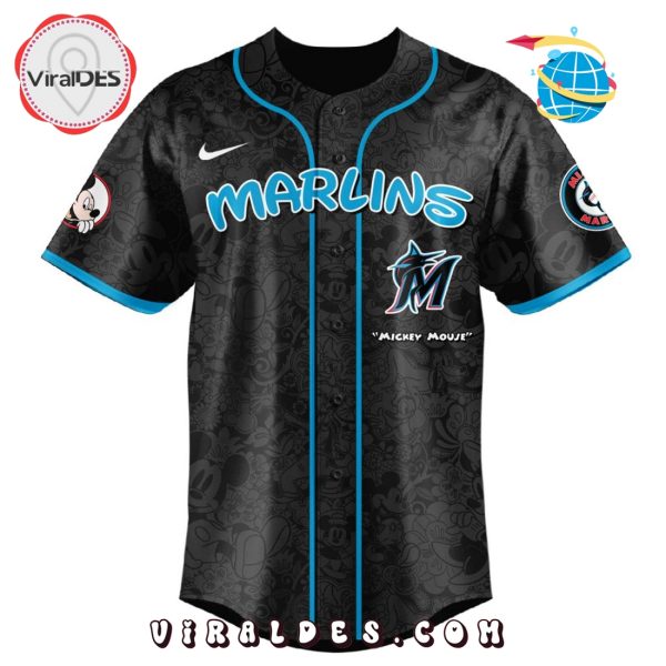 MLB Miami Marlins x Mickey Mouse Baseball Jersey