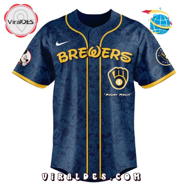 MLB Milwaukee Brewers x Mickey Mouse Baseball Jersey