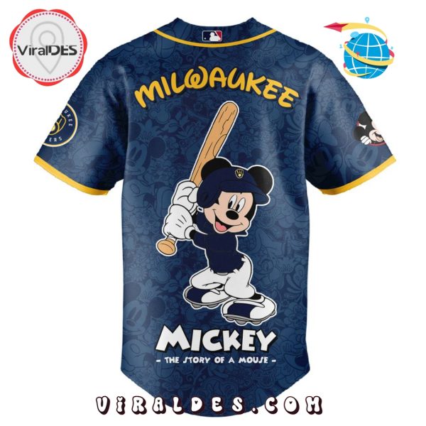 MLB Milwaukee Brewers x Mickey Mouse Baseball Jersey
