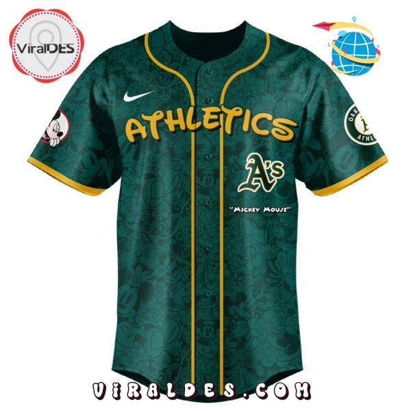 MLB Oakland Athletics x Mickey Mouse Baseball Jersey