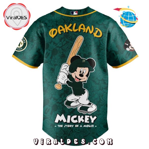 MLB Oakland Athletics x Mickey Mouse Baseball Jersey