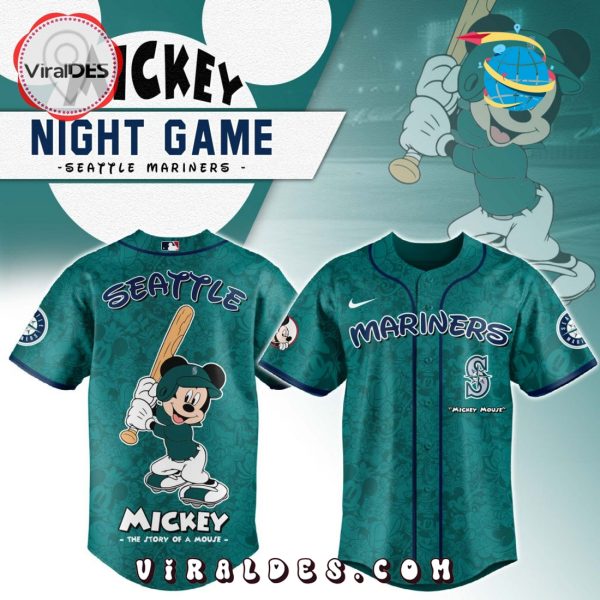 MLB Seattle Mariners x Mickey Mouse Baseball Jersey