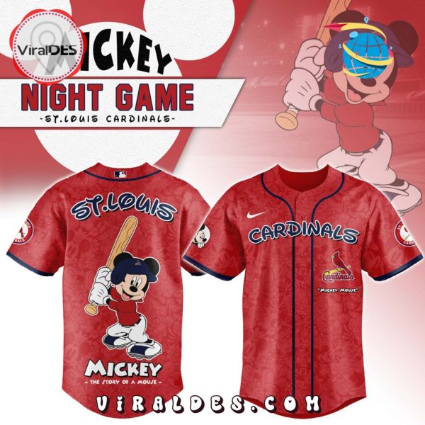 MLB St. Louis Cardinals x Mickey Mouse Baseball Jersey