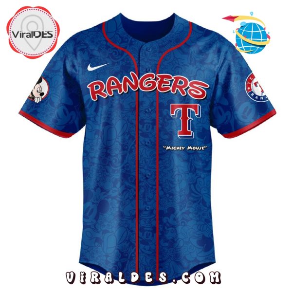 MLB Texas Rangers x Mickey Mouse Baseball Jersey