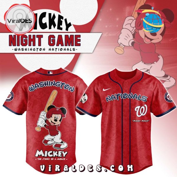 MLB Washington Nationals x Mickey Mouse Baseball Jersey