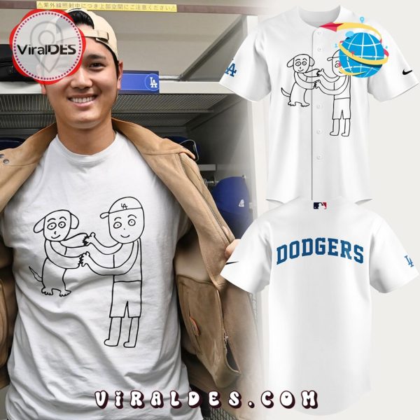 Shohei Ohtani and Decopin Drawn By Kenta Maeda Baseball Jersey