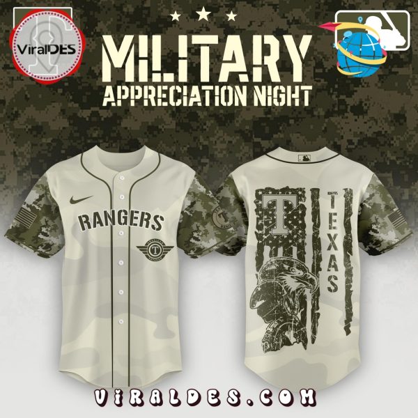 Texas Rangers x MLB 2025 Armed Forces Day Night Baseball Jersey