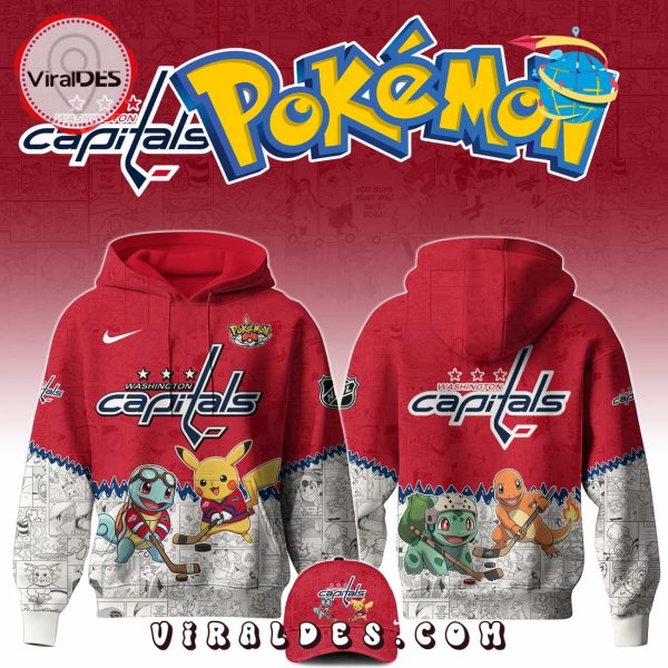 Washington Capitals NHL x Pokemon 2025 Hoodie, Pants
