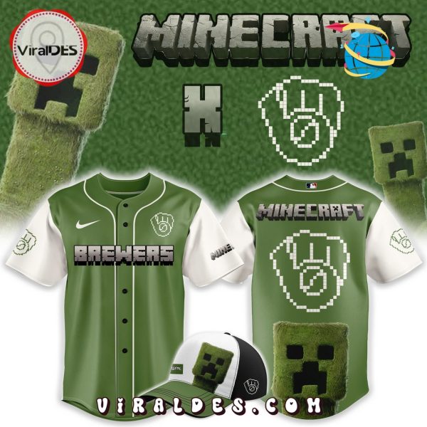 2025 Milwaukee Brewers x MineCraft Baseball Jersey