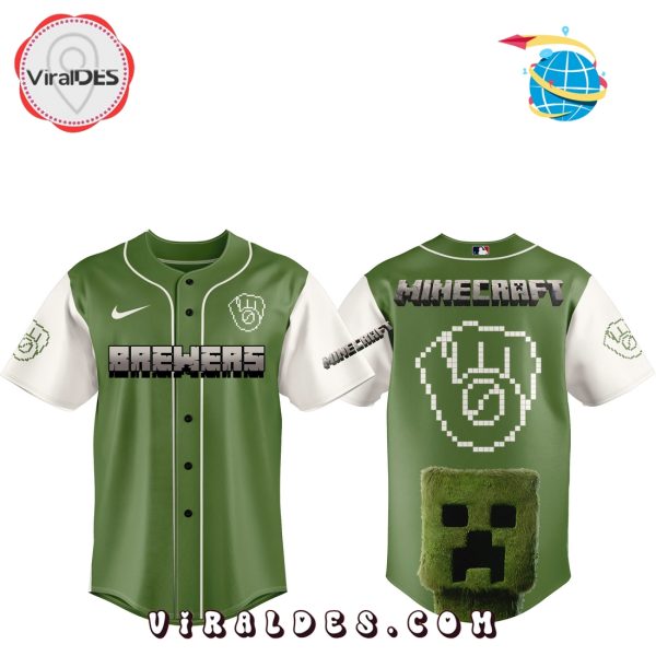 2025 Milwaukee Brewers x MineCraft Baseball Jersey