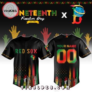 Boston Red Sox Custom MLB Juneteenth Baseball Jersey
