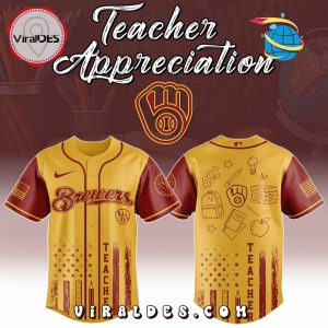 Milwaukee Brewers MLB x Teacher Appreciation Day Jersey Milwaukee Brewers MLB x Teacher Appreciation Day Jersey