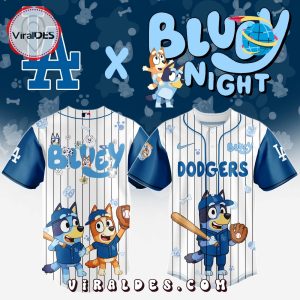 Los Angeles Dodgers MLB Bluey And Bingo 2025 Baseball Jersey