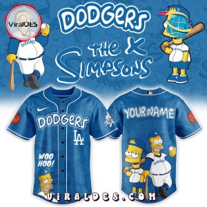 The Simpsons Heritage x Los Angeles Dodgers Blue Baseball Jersey