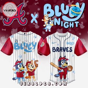 Atlanta Braves MLB Bluey And Bingo 2025 Baseball Jersey