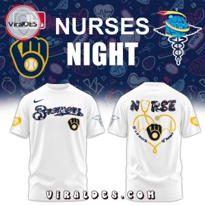 Milwaukee Brewers 2025 Nurses Night Hoodie – White