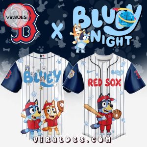 Boston Red Sox MLB Bluey And Bingo 2025 Baseball Jersey