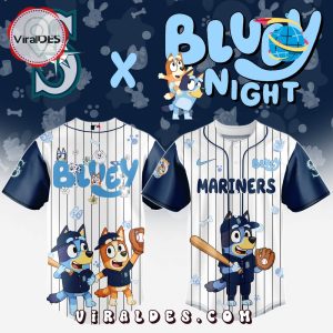 Seattle Mariners MLB Bluey And Bingo 2025 Baseball Jersey