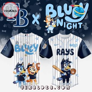 Tampa Bay Rays MLB Bluey And Bingo 2025 Baseball Jersey